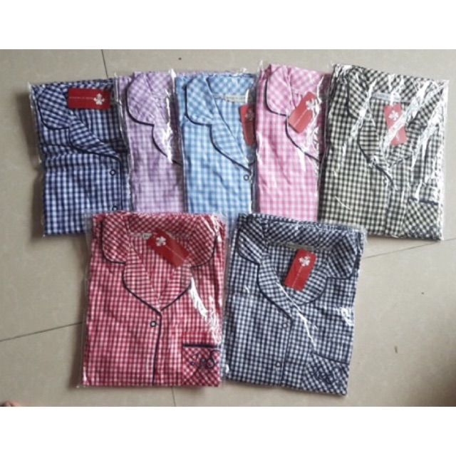 Pijama kẻ sau sinh hàng đẹp
