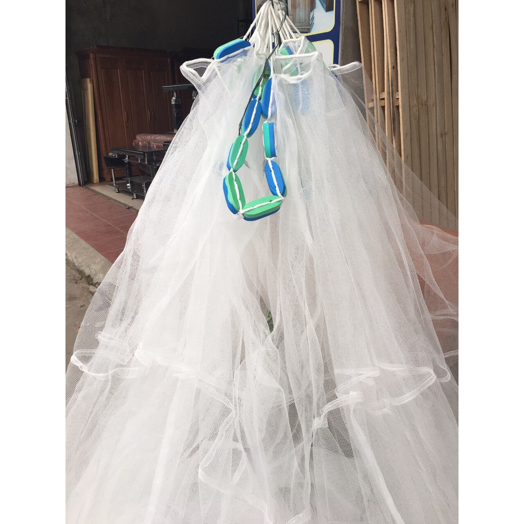 Lưới Vét cá -  Lưới quét cá giá rẻ Dài 10m Cao 2m Túi 3m