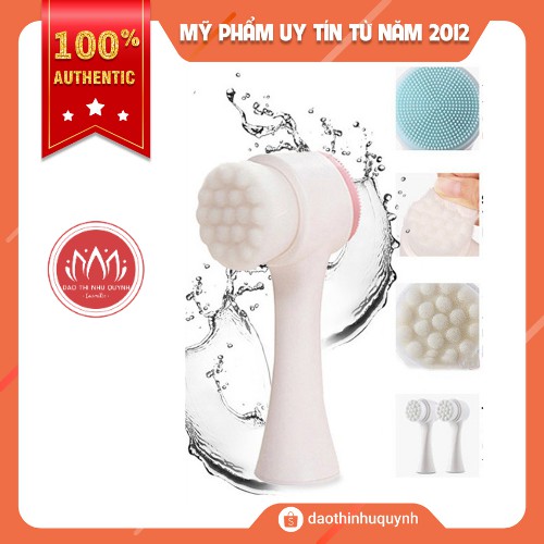 Cọ massage rửa mặt KOREA 2 đầu 3D gai silicon