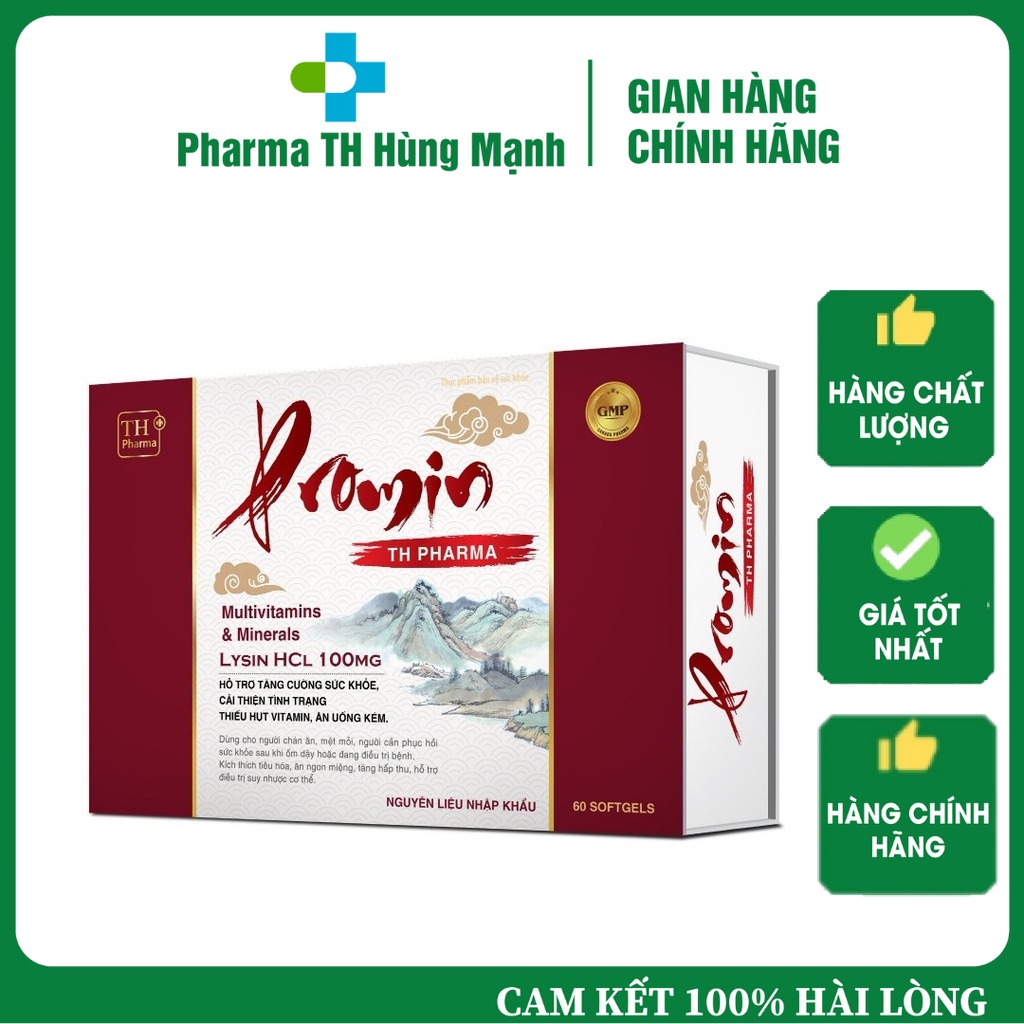 Thực Phẩm Bảo Vệ Sức khỏe PROMIN – TH PHARMA Hộp 60 Viên Nang Mềm