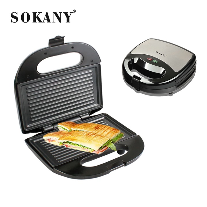 [Mã 253ELSALE hoàn 7% đơn 300K] Máy nướng bánh mỳ sandwich Sokany Bảo Hành Chính Hãng 12 Tháng