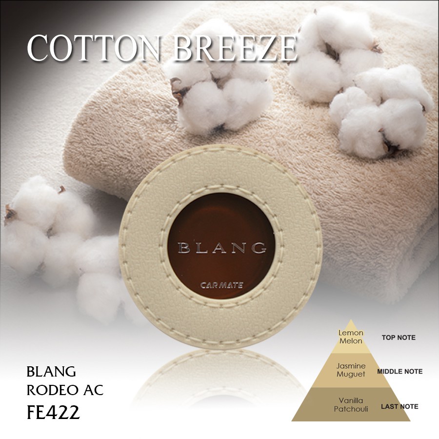 Nước Hoa Ghim Máy Lạnh CARMATE Blang Rodeo AC FE422 Cotton Breeze 4ml - Nhập Khẩu Chính Hãng