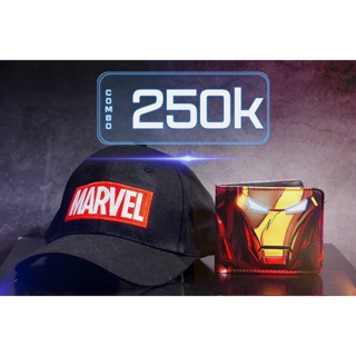 Combo mũ và ví marvel