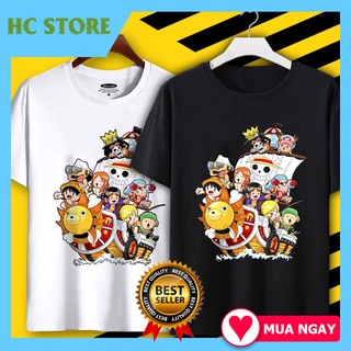 Áo Thun One Piece Luffy mũ rơm 2 màu đen trắng cực chất độc đẹp