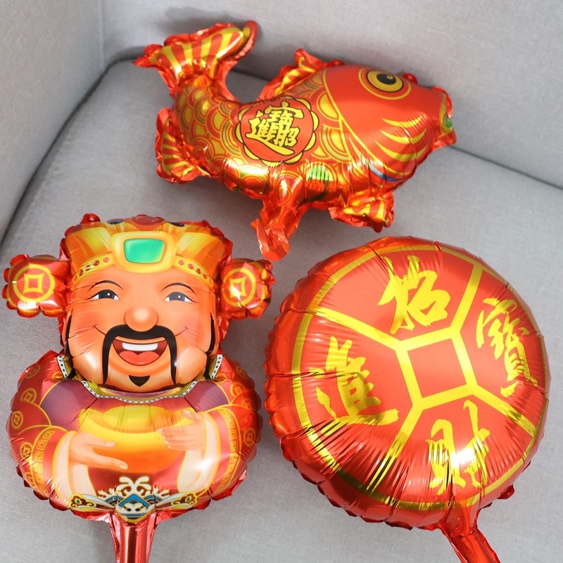 Bong bóng lá nhôm hình hổ trang trí năm mới sáng tạo