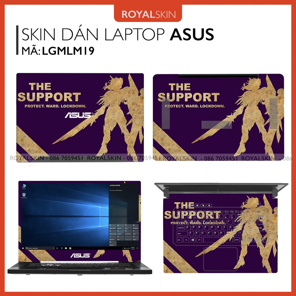 Skin dán Laptop ASUS In Hình LOL - Liên Minh Huyền Thoại Bộ 4 -Nhận in theo yêu cầu