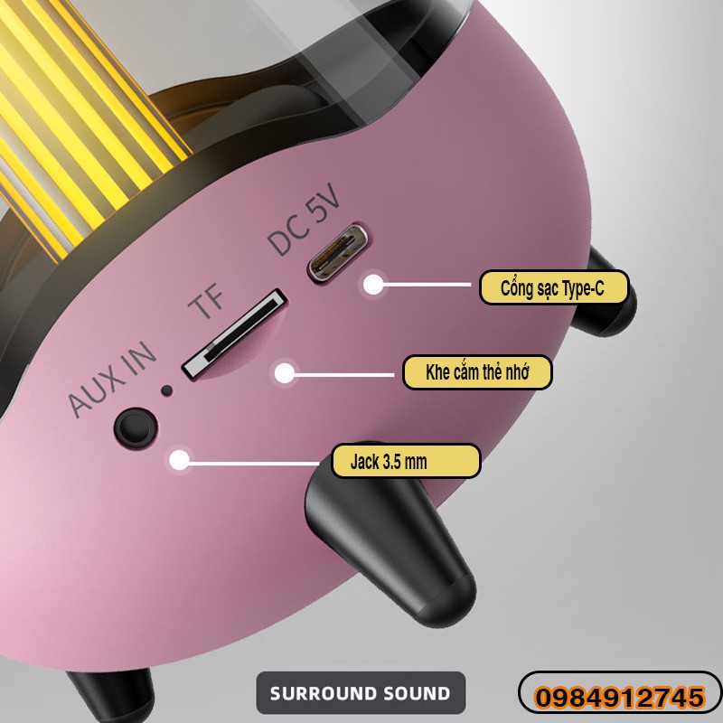 Loa Đèn Led - Decor Bàn Làm Việc - Bluetooth 5.0 - Chính Hãng