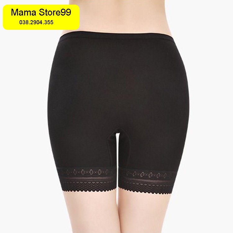 Quần Bầu Mặc Trong Váy Cạp Chéo Chất Cotton Phối Ren Mama Store99
