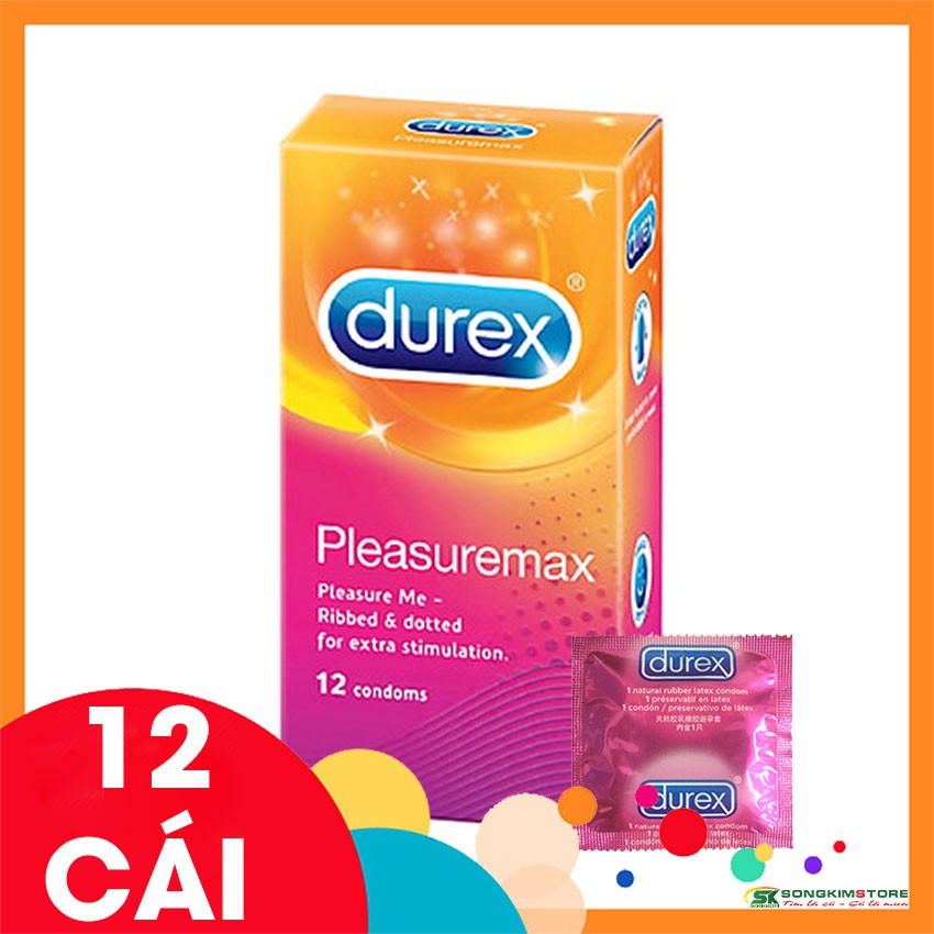 [MỎNG HƠN – NHIỀU GAI HƠN] Bao Cao Su Durex Pleasuremax Có Gai Và Mỏng Hơn Hộp 12 Cái (Chính Hãng 100%)