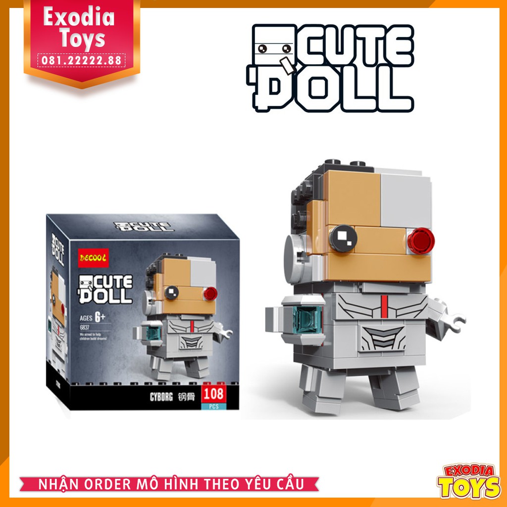 Xếp hình BrickHeadz siêu anh hùng Justice League - Liên Minh Công Lý | DECOOL BrickHeadz Superheroes