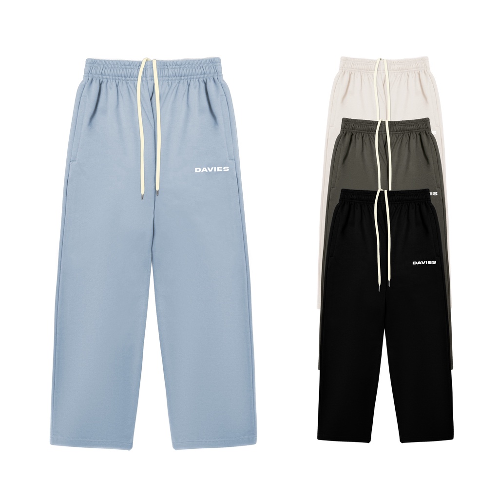 Quần dài nam nữ dáng suông ống rộng nỉ nhiều màu D Basic Pant local brand DAVIES |D25-Q1 / D16-Q1