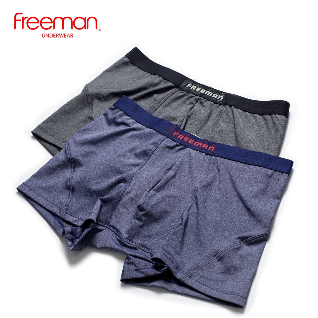 Quần boxer nam chất liệu thun lạnh cao cấp, co giãn tốt, thiết kế thời trang trẻ trung Freeman [Combo 2] 6529