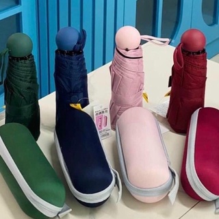 Ô gấp gọn mini dù gấp gọn 2 lớp nhiều màu tiện lợi dù che mưa asaki