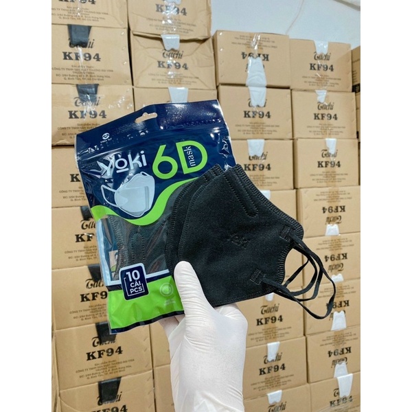 kt yoki 6D thời trang hộp 10 cái thùng 500 cái 5 lớp siêu dày dặn , có các màu trắng xám đen Hồng , quai chắc chắn .
