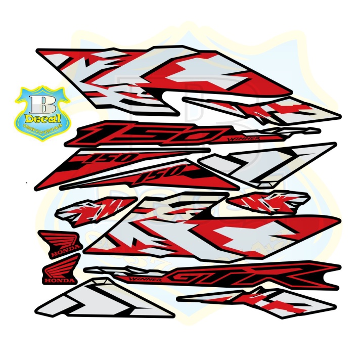 ( Quí khách vui lòng mang ra tiệm cho thợ dán ) Tem winner GTR xám đỏ