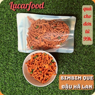 1 túi 500gr snack tăm đậu hà lan , bim bim que đậu hà lan cay cay, date mới - lucarfood