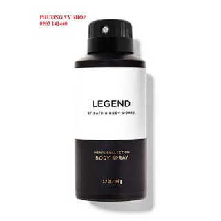   MÓP NHẸ  Xịt thơm khử mùi hương nước hoa dành cho nam BBW LEGEND 