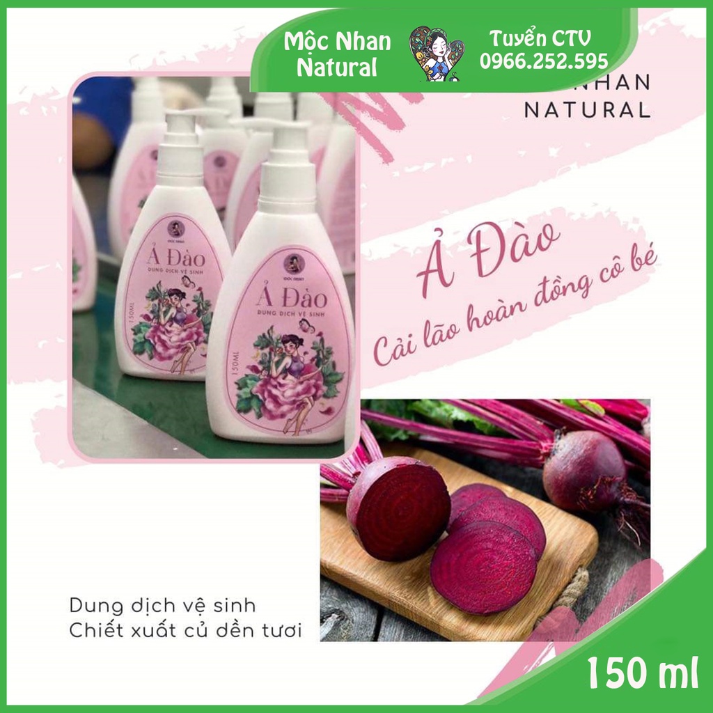 Dung Dịch Vệ Sinh Phụ Nữ Củ Dền, Cải Lão Hoàn Đồng Cho Cô Bé, Mộc Nhan Natural