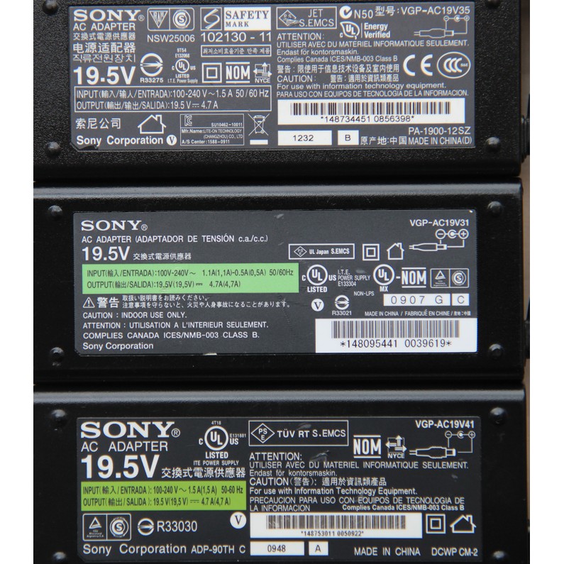 SẠC LAPTOP SONY VAIO 19V 4.7A ZIN THEO MÁY