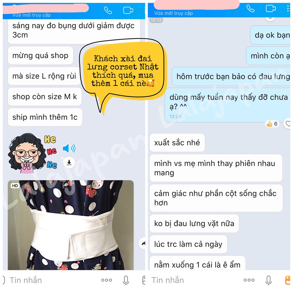 Đai corset lưng Nhật Bản hỗ trợ giảm đau lưng, bảo vệ cột sống thắt lưng và giảm mỡ bụng