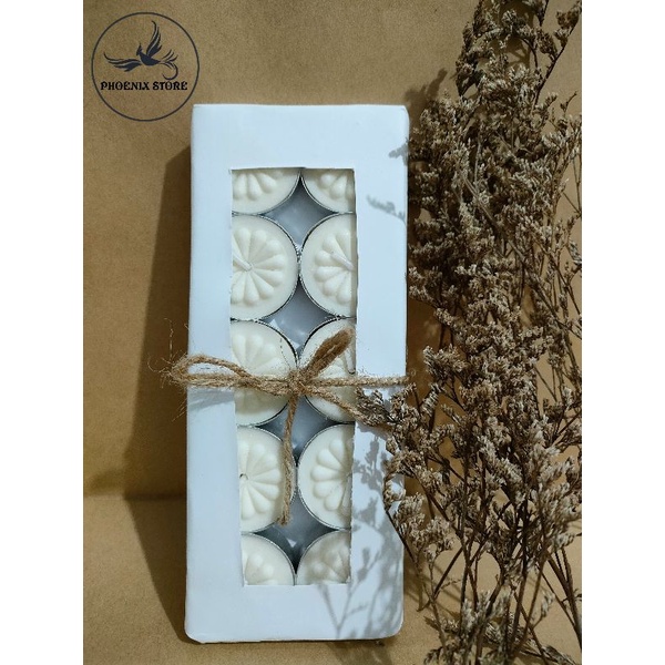 10 viên nến tealight 4h hoa mai không khói.
