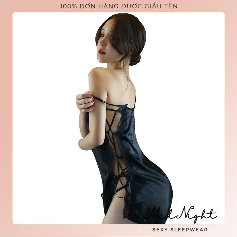 Váy Ngủ Sexy Hở Sườn Quyến Rũ Khiêu Gợi Sang Trọng - Đồ Lót Gợi Cảm Dây Buộc Ren Cám Dỗ Đầy Kích Thích Mid Night Sexy | BigBuy360 - bigbuy360.vn