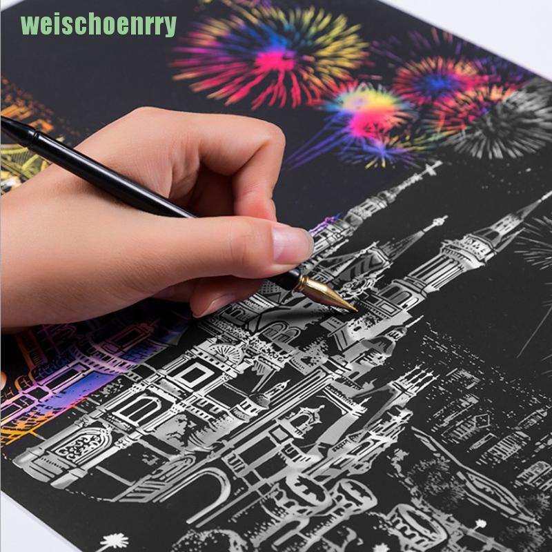 Đồ chơi bảng vẽ phác thảo hình cảnh thành phố về đêm dành cho trẻ em