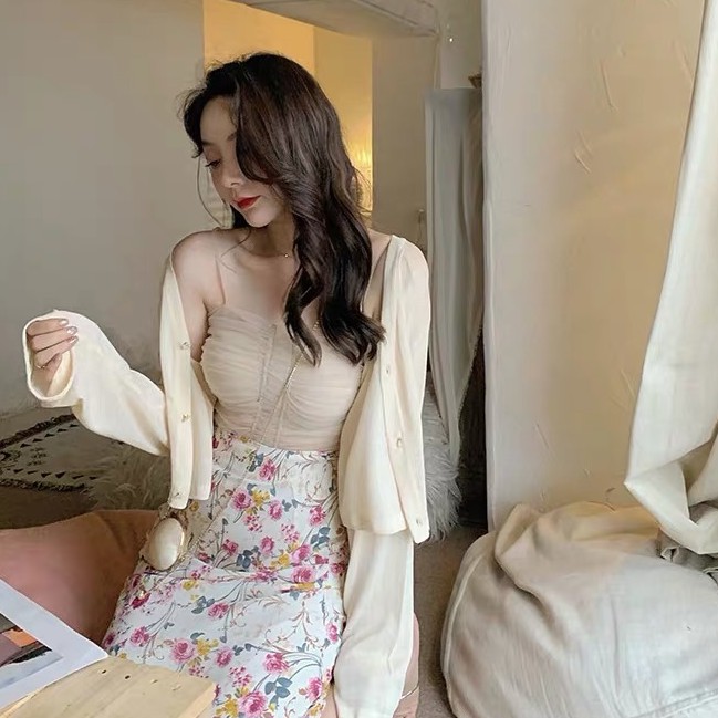 Xiaozhainv Áo Khoác Cardigan Dệt Kim Mỏng Thời Trang Trẻ Trung Cho Nữ
