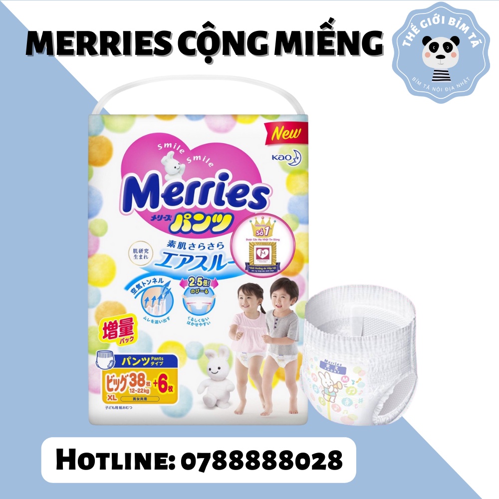 (MERRIES CỘNG MIẾNG)Bỉm Tã Dán/Quần Merries Nội Địa Nhật Đủ Size NB96/S88/M68/M64/L50/XL44/XXL28