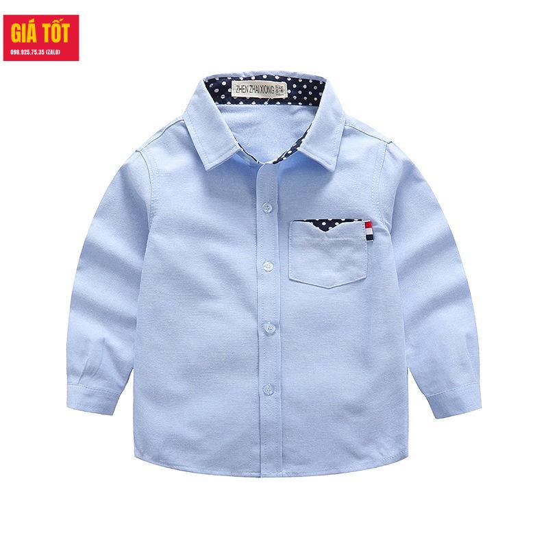Áo sơ mi trắng cho bé trai   ☑️ Quần áo cho bé trai 6 tuổi size đại 30kg 35kg