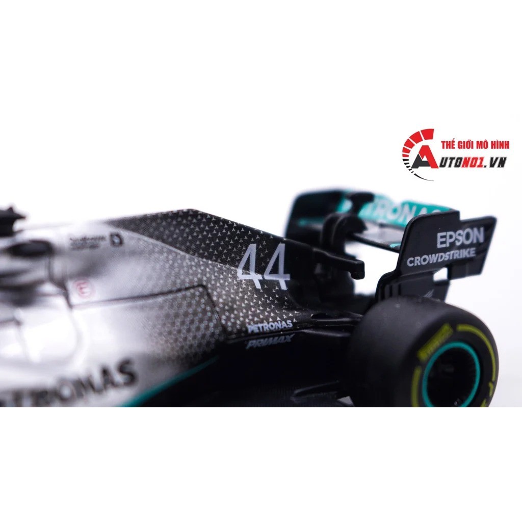 MÔ HÌNH XE F1 MERCEDES AMG PETRONAS F1 W10 2019 #44 HYBRID 1:43 BBURAGO 7521