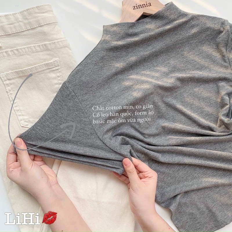 ÁO THUN CỔ LEO HÀN QUỐC FROM BASIC MẶC ÔM VỪA NGƯỜI MS15889