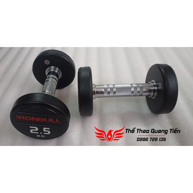 Tạ tay thép bọc cao su IronBull IR04 nhập khẩu 7,5kg ( giá 1 quả )