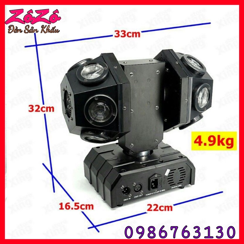 Đèn moving 12 mắt laser
