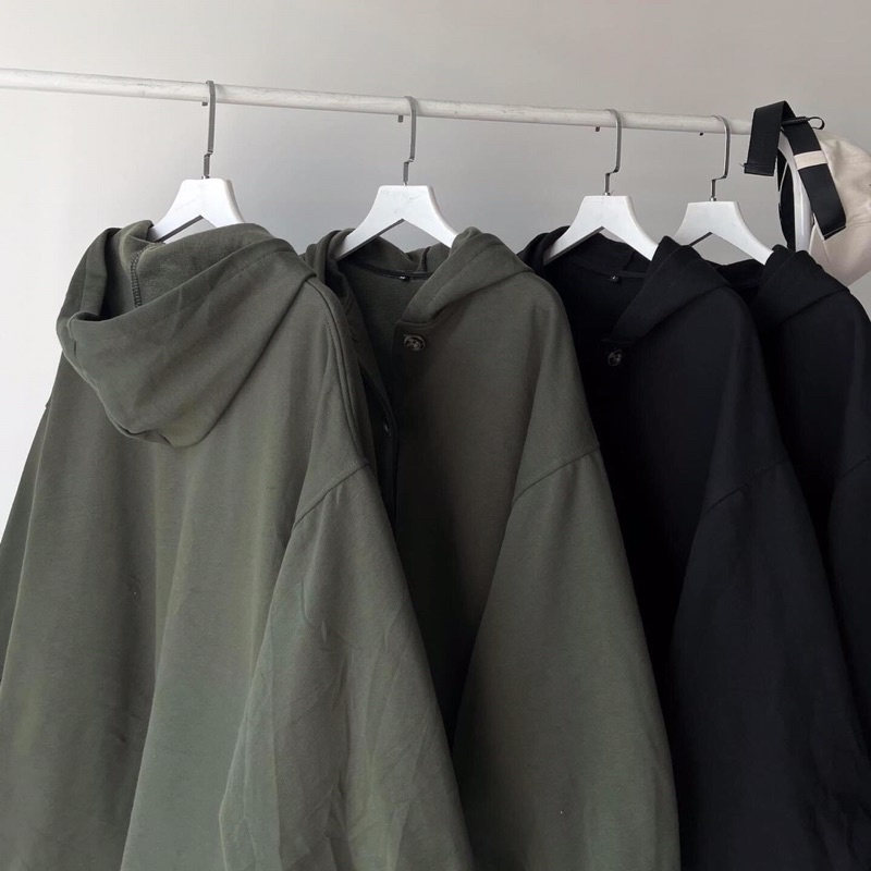 Áo Khoác Nỉ Unisex NÚT CÀI TRÒN ulzzang NBC