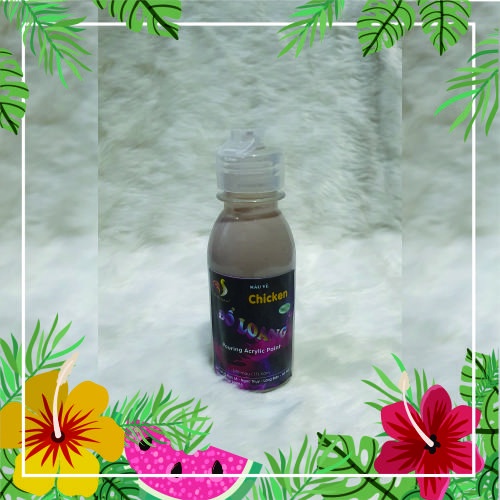 Màu Acrylic nhũ ánh kim Chicken 5D đổ màu loang tượng gấu Bearbrick, tập vẽ tranh chai 100ml