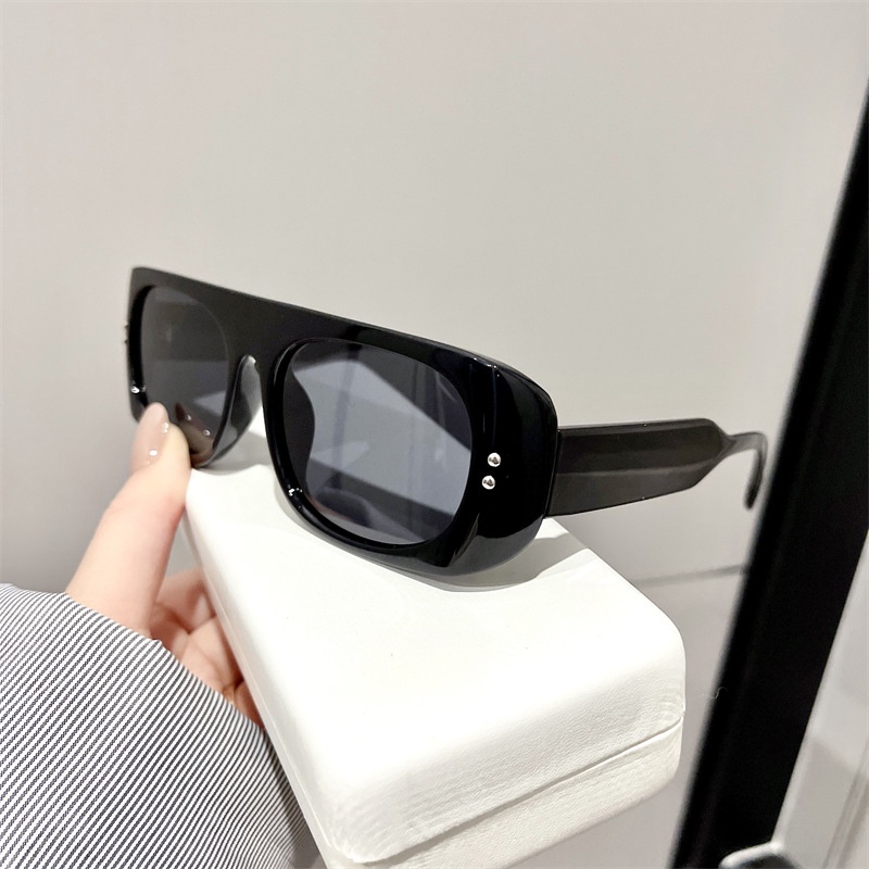 Kính Mát Vuông TR90 Chống Tia UV Màu Kẹo Phong Cách Hip Hop Thời Trang