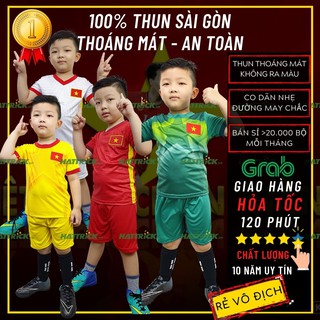 Bộ áo bóng đá trẻ em đội tuyển Việt Nam 2021 - thun Sài Gòn thoáng mát, may chất lượng, xưởng bán sỉ toàn quốc lâu năm