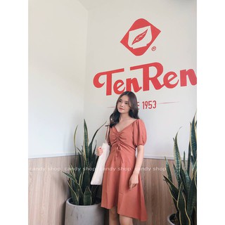 Đầm rút ngực dây kèm ảnh shop chụp