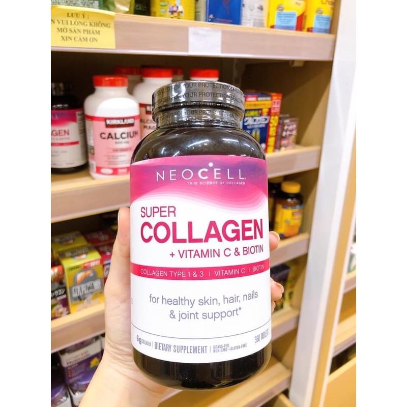 VIÊN UỐNG CHỐNG LÃO HÓA SUPER COLLAGEN+C & BIOTIN 360V CỦA MỸ