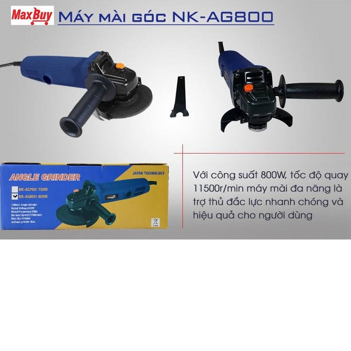 Máy Mài Góc Nikawa NK-AG800 800W, nhập khẩu Nhật Bản, bảo hành chính hãng