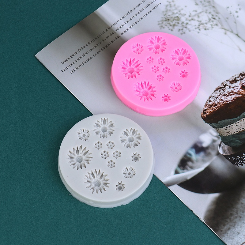 Khuôn Silicone Tạo Hình Hoa Cúc Trang Trí Bánh Kem