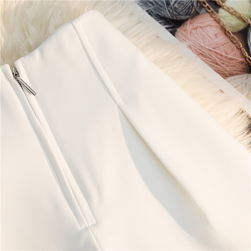 Quần sooc nữ cạp cao khóa kéo giữa, Quần đùi ống rộng khóa kéo chất tuyết mưa loại 1 cao cấp TTS25 | BigBuy360 - bigbuy360.vn