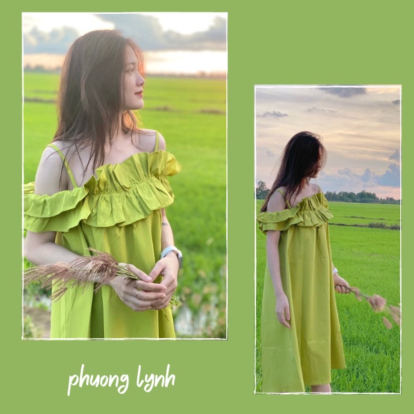 Đầm babydoll , váy hai dây nhúng bèo ngực( hình thật chính chủ) MS03