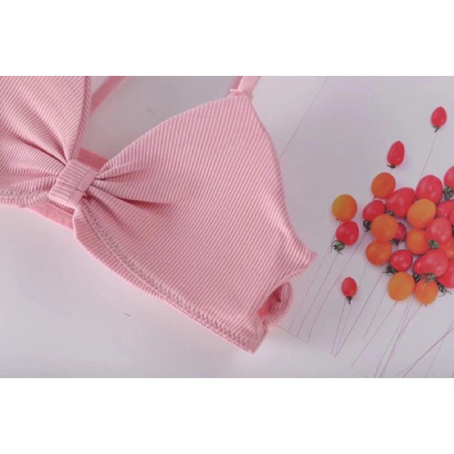 HOT NHẤT - ÁO BRA THẮT NƠ GÂN TĂM XINH XẮN 523