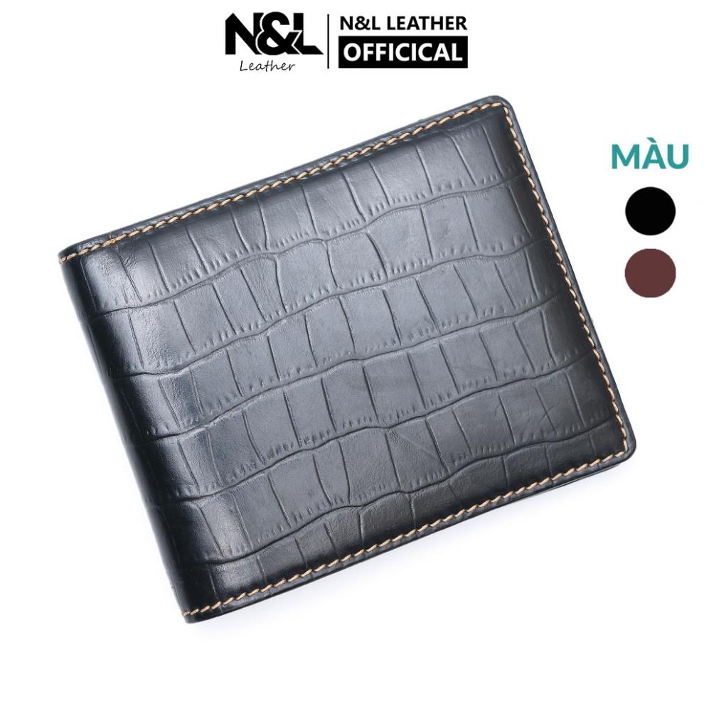 Ví Nam Da Vân Cá Sấu Cao Cấp Thương Hiệu N&L leather Bảo Hành 12 Tháng Kèm Hộp Đựng !