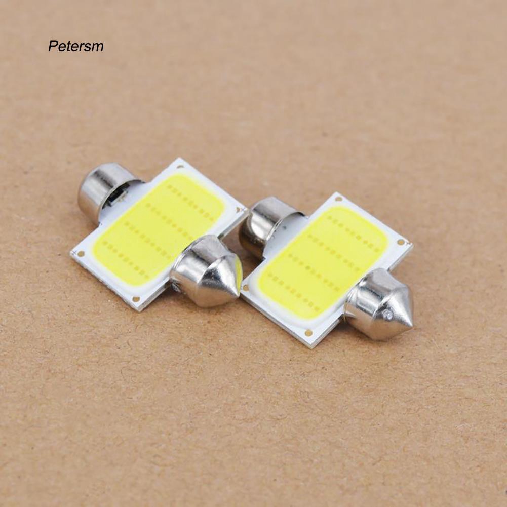 Bộ 2 đèn LED xe hơi xe tải COB 12V ánh sáng trắng