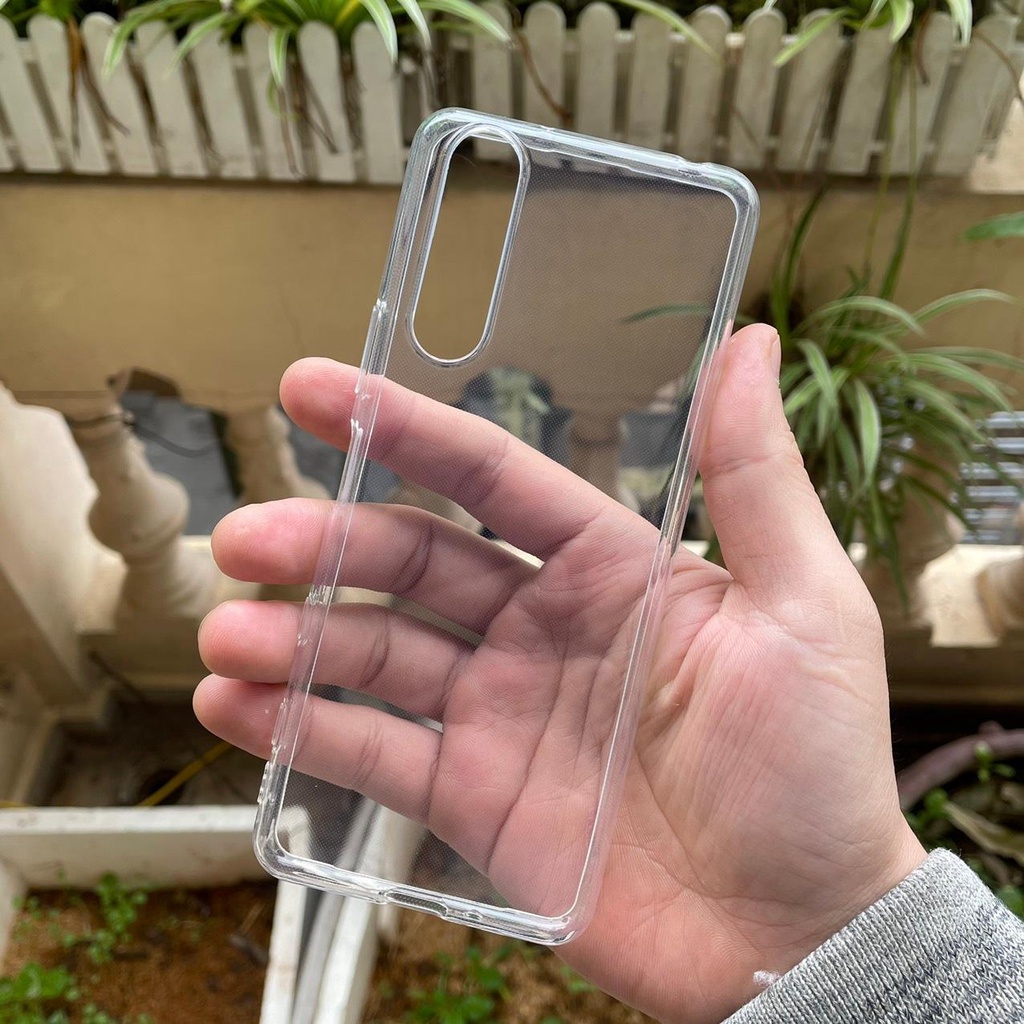 Ốp Lưng Silicon Trong Suốt Cho Sony Xperia 5, 5 ii , 5 iii  Có Gờ Cao Bảo Vệ Camera. Filo Shop