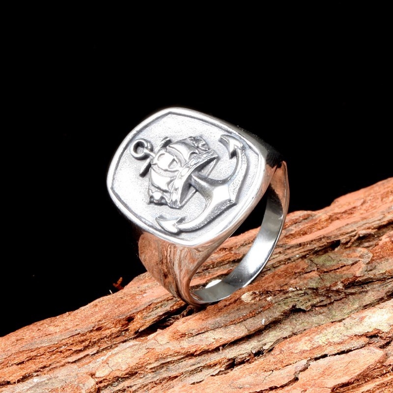 Nhẫn Inox 316L Hình Mỏ Neo Thời Trang