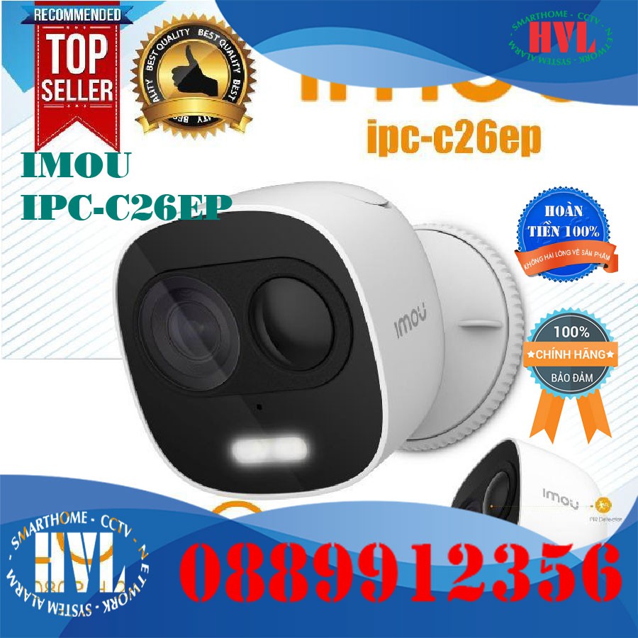 Camera IMOU IP Wifi 2MP LOOC IPC-C26EP ĐÈN CÒI